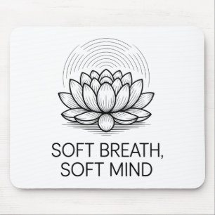 Soft Breath Soft Mind Dandelion Yoga Inspiration A Mouse Mat