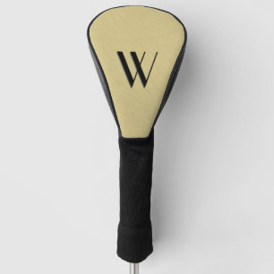 Soft Brushed Gold Golf Head Cover