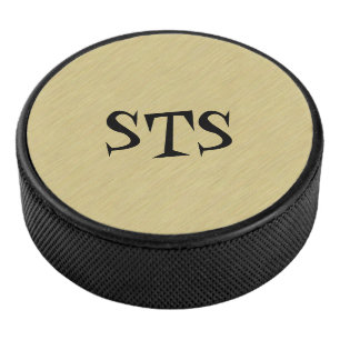 Soft Brushed Gold Hockey Puck