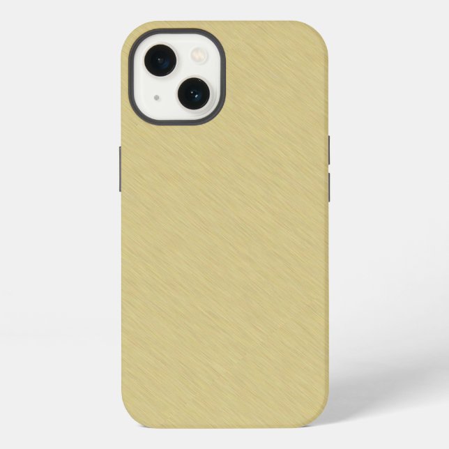 Soft Brushed Gold iPhone Case (Back)