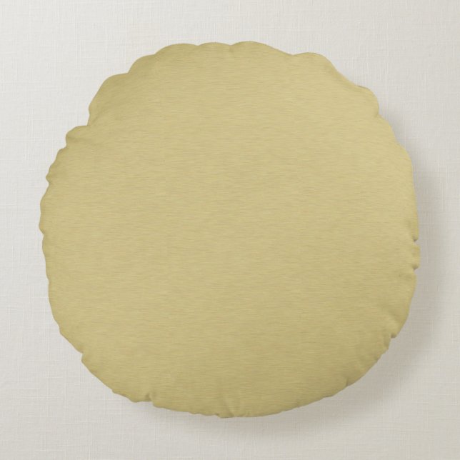 Soft Brushed Gold Round Cushion (Front)