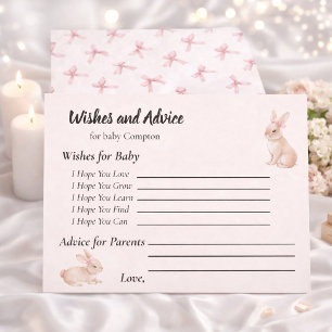 Soft Bunny Wishes & Advice Card Design