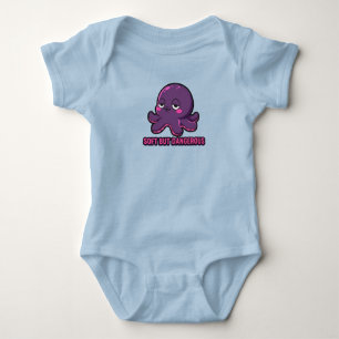 Soft But Dangerous Sleepy Pastel Kawaii Octopus Baby Bodysuit