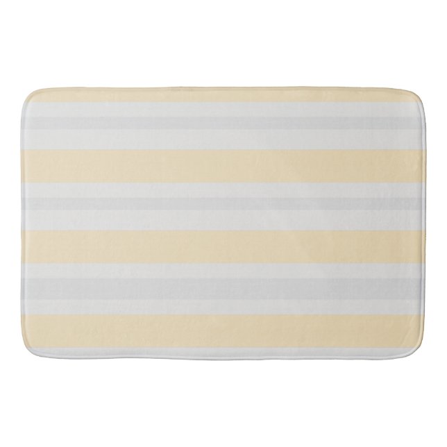 Soft Butter Nordic Stripe  Bath Mat (Front)