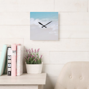 Soft Caribbean Sea Breeze 1 Square Wall Clock