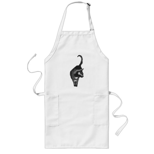 Soft Cat Charm Long Apron (Front)