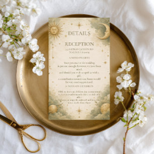 Soft Celestial Botanical Enclosure Card