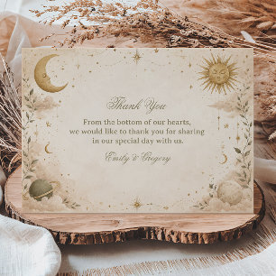 Soft Celestial Cosmic Thank You Card