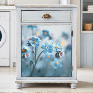 Soft Cerulean Cottagecore Forget-Me-Not Decoupage Tissue Paper