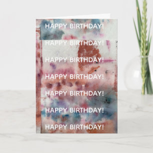 Soft Chaos Birthday Card