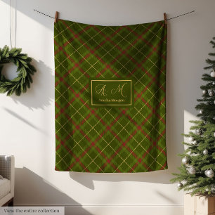 Soft Checkered Blanket Custom Name Fall Keepsake