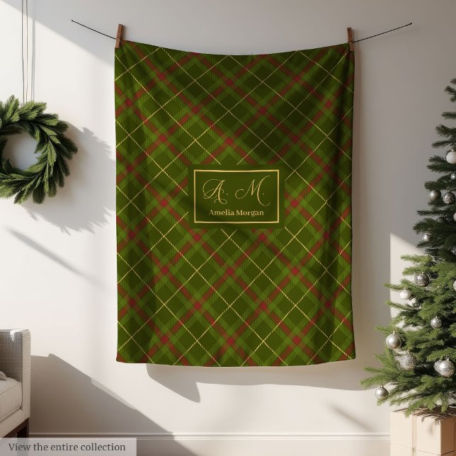 Soft Chequered Blanket Custom Name Fall Keepsake (Soft Checkered Blanket Custom Name Fall Keepsake)