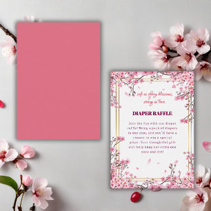 Soft Cherry Blossom Sakura Baby Shower Enclosure Card
