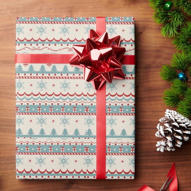 Soft Christmas Country Sweater Pattern Wrapping Paper (Creator Uploaded)