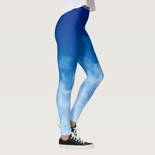 Soft Cloud Deep Blue Sky Leggings (Right)