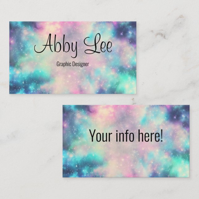 Soft cloud nebula space galaxy business card (Front/Back)