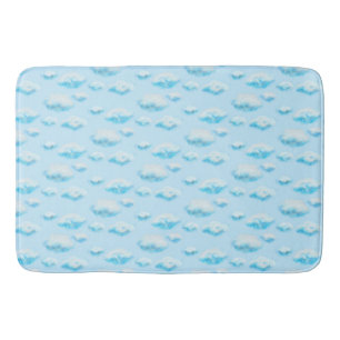 Soft clouds bath mat