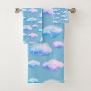 Soft clouds  bath towel set