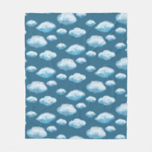 Soft clouds fleece blanket