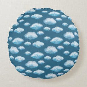 Soft clouds  round cushion