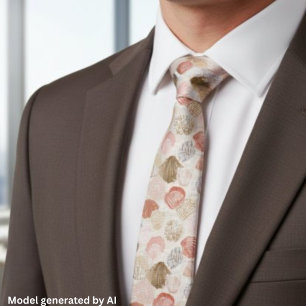 Soft Coastal Seashell Beach Pattern Tie