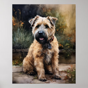 Soft Coated Wheaten Dog Art Print Poster