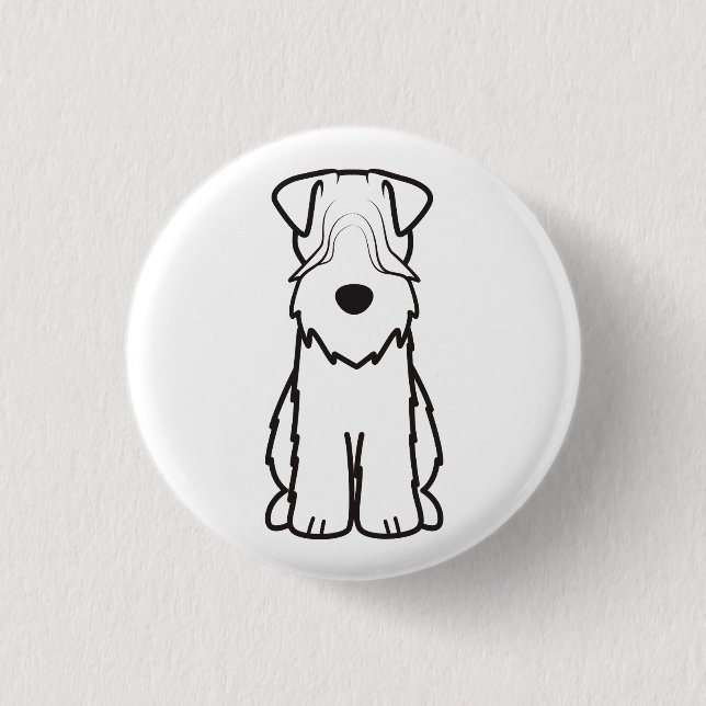 Soft Coated Wheaten Terrier 3 Cm Round Badge (Front)