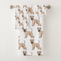Soft-Coated Wheaten Terrier Cartoon Dog Pattern