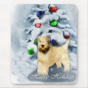 Soft Coated Wheaten Terrier Christmas Mouse Mat