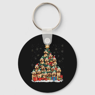 Soft Coated Wheaten Terrier Christmas Tree Dog San Key Ring