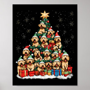 Soft Coated Wheaten Terrier Christmas Tree Dog San Poster
