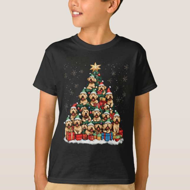 Soft Coated Wheaten Terrier Christmas Tree Dog San T-Shirt (Front)