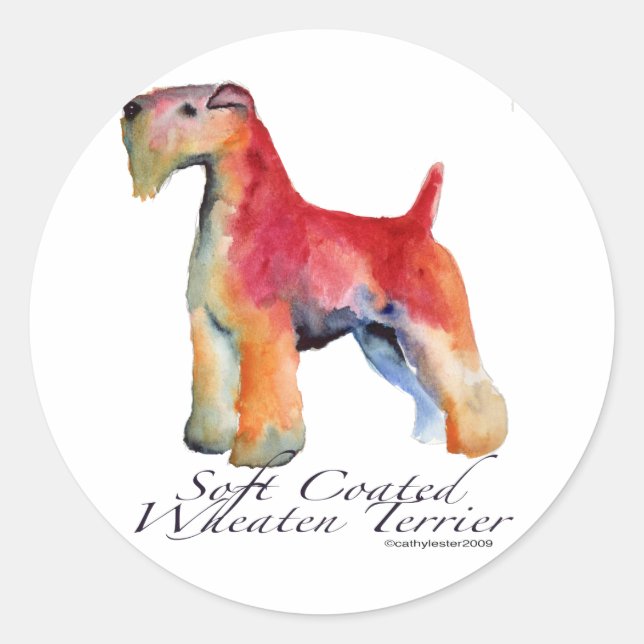 Soft Coated Wheaten Terrier Classic Round Sticker (Front)