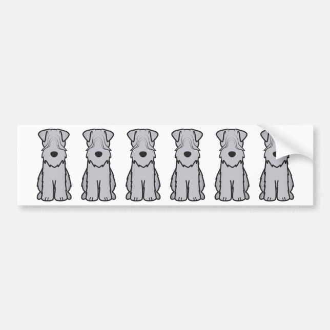 Soft Coated Wheaten Terrier Dog Cartoon Bumper Sticker (Front)