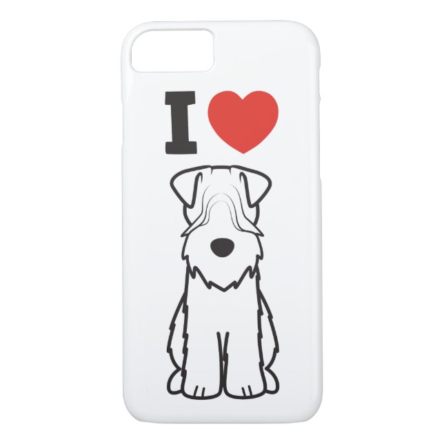 Soft Coated Wheaten Terrier Dog Cartoon Case-Mate iPhone Case (Back)