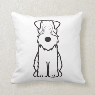 Soft Coated Wheaten Terrier Dog Cartoon Cushion