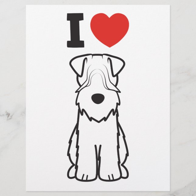 Soft Coated Wheaten Terrier Dog Cartoon Flyer (Front)