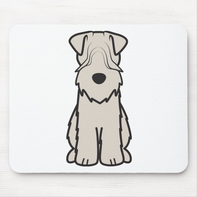 Soft Coated Wheaten Terrier Dog Cartoon Mouse Mat (Front)