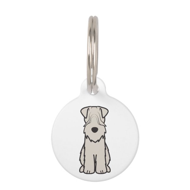 Soft Coated Wheaten Terrier Dog Cartoon Pet Tag (Front)