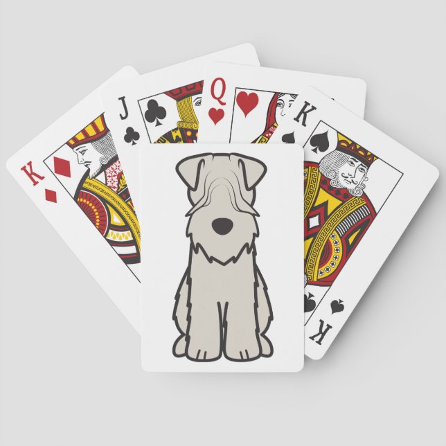 Soft Coated Wheaten Terrier Dog Cartoon Playing Cards (Back)