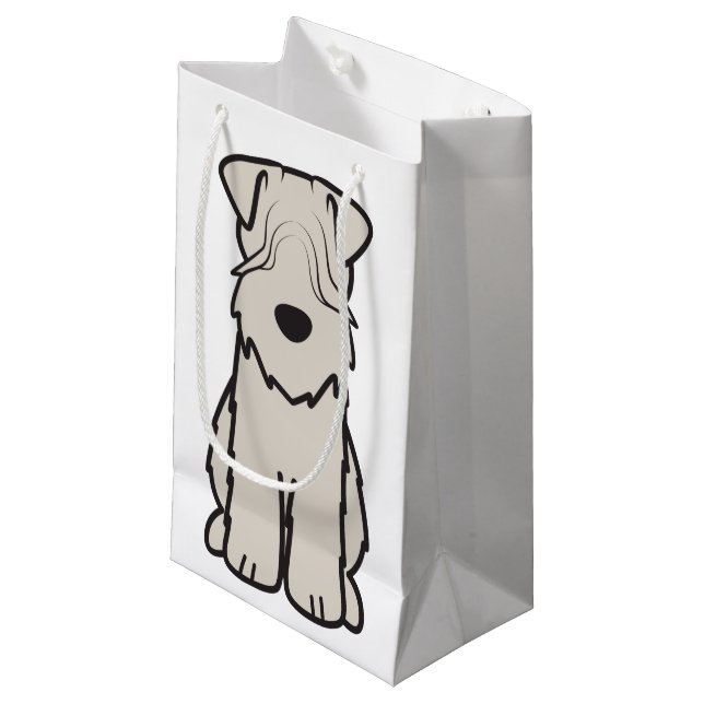 Soft Coated Wheaten Terrier Dog Cartoon Small Gift Bag (Front Angled)