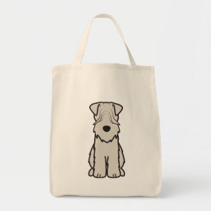Soft Coated Wheaten Terrier Dog Cartoon Tote Bag