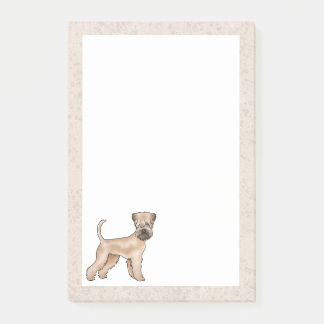 Soft-Coated Wheaten Terrier Dog Cute Illustration Post-it Notes (Front)