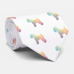 Soft Coated Wheaten Terrier Dog Geo Pastel Tie