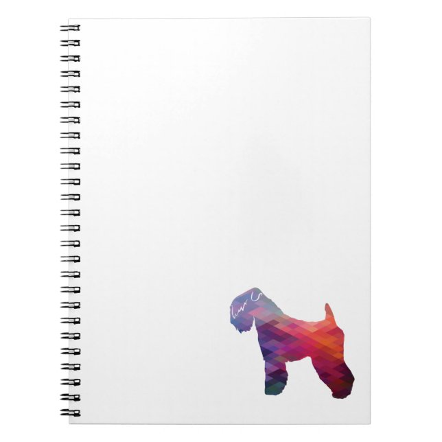Soft Coated Wheaten Terrier Dog Geo Purple Notebook (Front)