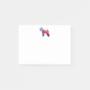 Soft Coated Wheaten Terrier Dog Geo Purple Post-it Notes
