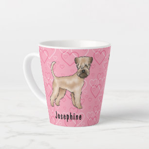 Soft-Coated Wheaten Terrier Dog Love Heart Pattern Latte Mug