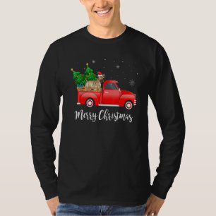 Soft Coated Wheaten Terrier Dog Riding Red Truck C T-Shirt