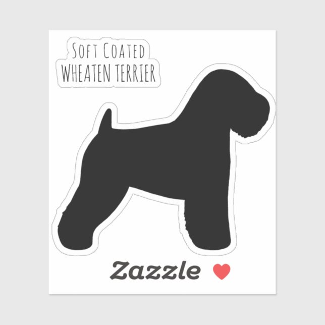 Soft Coated Wheaten Terrier Dog Silhouette (Sheet)