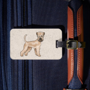 Soft-Coated Wheaten Terrier Dog With Custom Text Luggage Tag